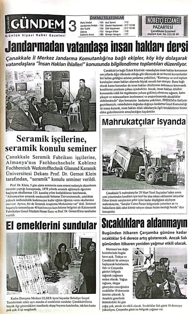 El Emeklerini Sundular