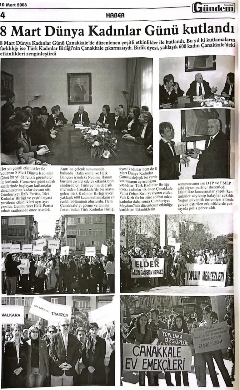 8 Mart Dünya Kadınlar Günü Kutlandı