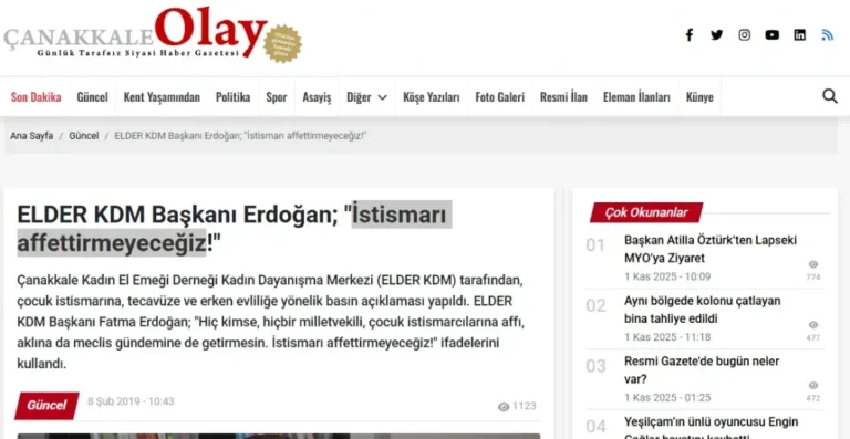 İstismarı Affettirmeyeceğiz