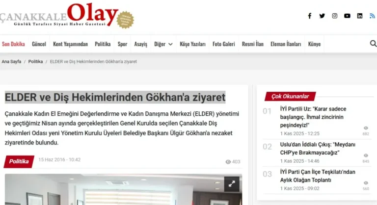 ELDER ve Diş Hekimlerinden Gökhan’a Ziyaret