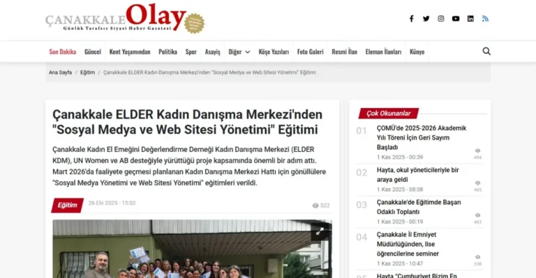 Sosyal Medya ve Web Sitesi Yönetimi Eğitimi