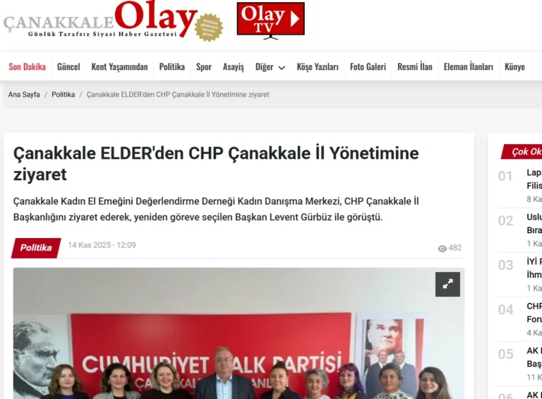 Çanakkale ELDER’den CHP Çanakkale İl Yönetimine Ziyaret