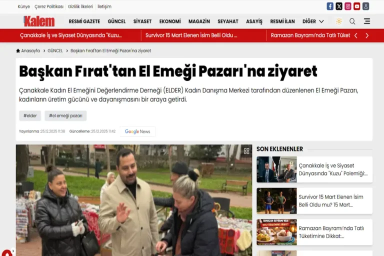 Başkan Fırat’tan El Emeği Pazarı’na Ziyaret