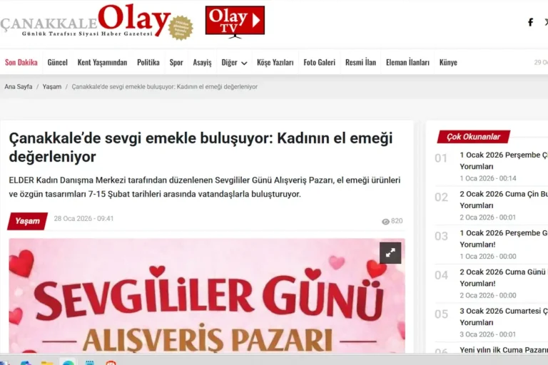 Çanakkale’de Sevgi Emekle Buluşuyor: Kadının El Emeği Değerleniyor