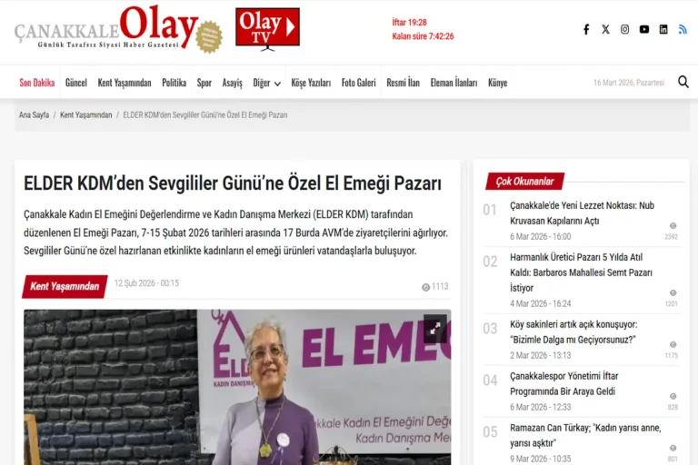ELDER KDM’den Sevgililer Günü’ne Özel El Emeği Pazarı