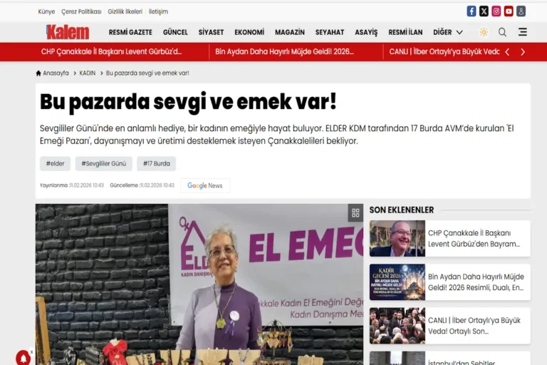 Bu pazarda sevgi ve emek var!